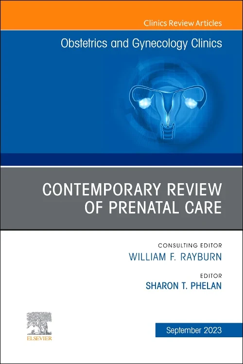Coperta cărții "Contemporary Review of Prenatal Care, An Issue of Obstetrics and Gynecology Clinics" de autor necunoscut