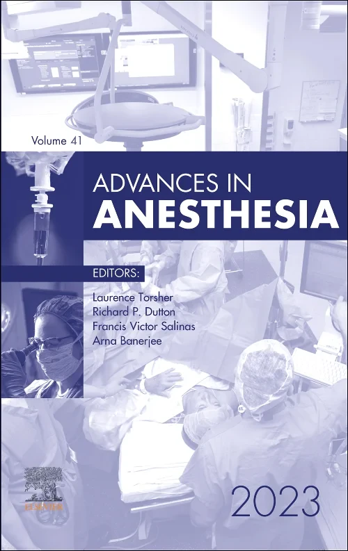 Coperta cărții "Advances in Anesthesia, 2023" de autor necunoscut
