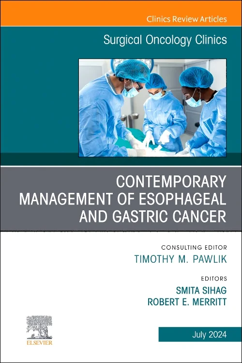 Coperta cărții "Contemporary Management of Esophageal and Gastric Cancer, An Issue of Surgical Oncology Clinics of North America" de autor necunoscut