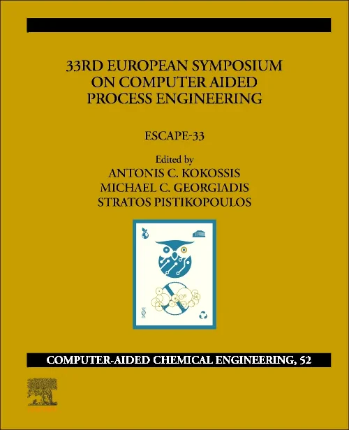 Coperta cărții "33rd European Symposium on Computer Aided Process Engineering" de autor necunoscut