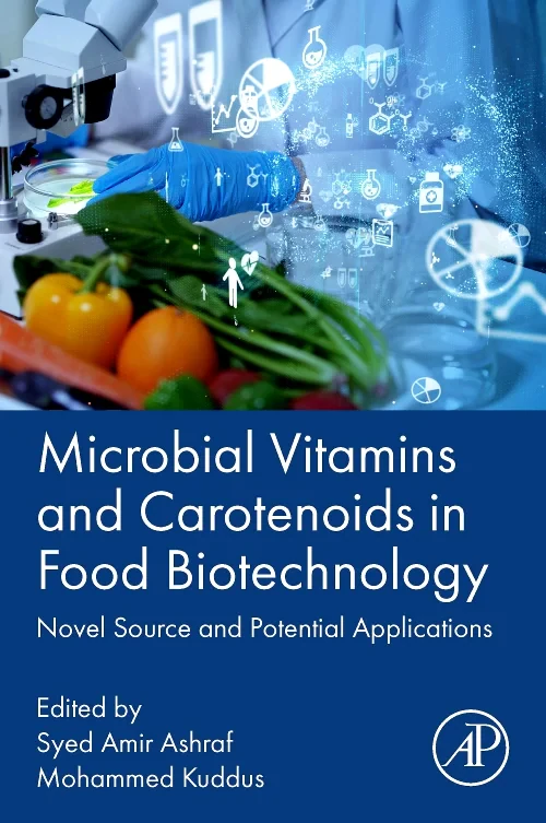 Coperta cărții "Microbial Vitamins and Carotenoids in Food Biotechnology" de autor necunoscut