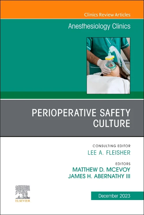 Coperta cărții "Perioperative Safety Culture, An Issue of Anesthesiology Clinics" de autor necunoscut