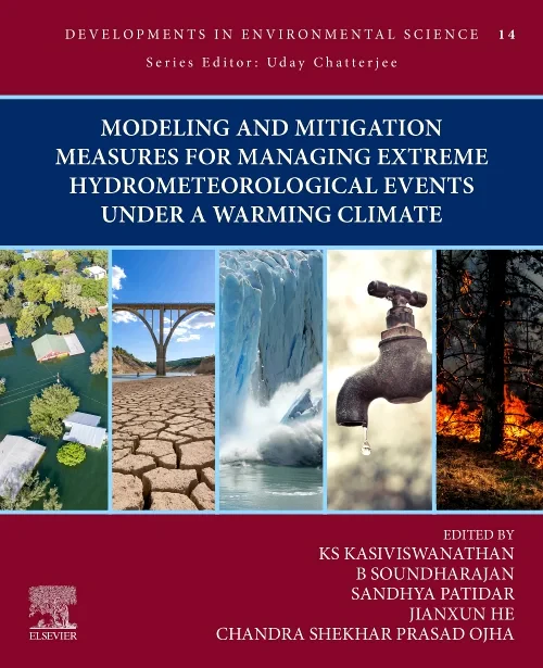 Coperta cărții "Modeling and Mitigation Measures for Managing Extreme Hydrometeorological Events Under a Warming Climate" de autor necunoscut