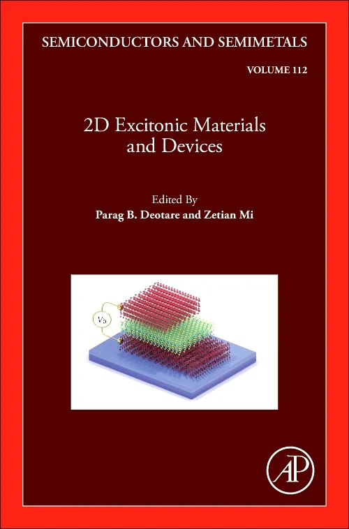 Coperta cărții "2D Excitonic Materials and Devices" de autor necunoscut