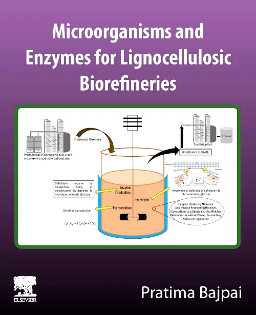Coperta cărții "Microorganisms and enzymes for lignocellulosic biorefineries" de autor necunoscut