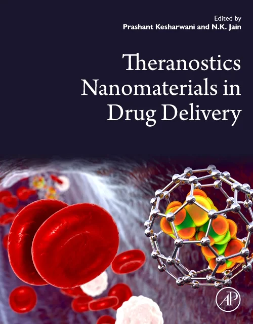 Coperta cărții "Theranostics Nanomaterials in Drug Delivery" de autor necunoscut