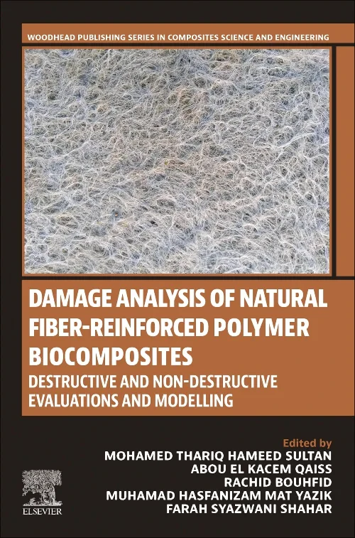 Coperta cărții "Damage Analysis of Natural Fiber-reinforced Polymer Biocomposites" de autor necunoscut