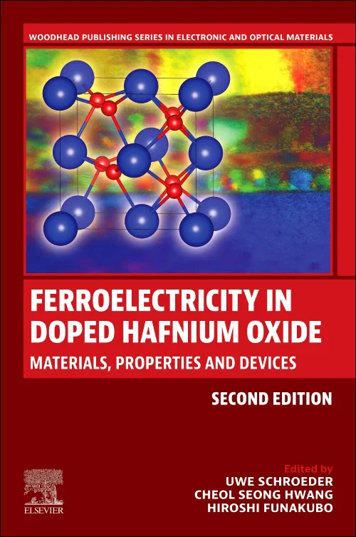 Coperta cărții "Ferroelectricity in Doped Hafnium Oxide" de autor necunoscut
