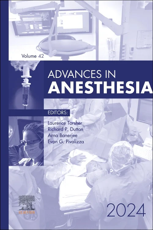 Coperta cărții "Advances in Anesthesia, 2024" de autor necunoscut