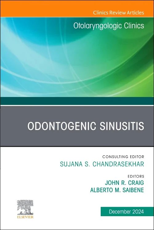 Coperta cărții "Odontogenic Sinusitis, An Issue of Otolaryngologic Clinics of North America" de autor necunoscut