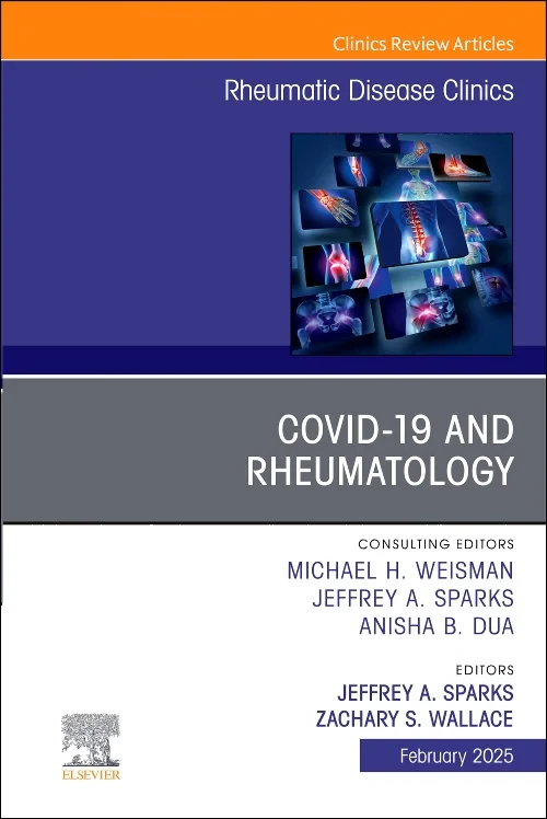 Coperta cărții "Covid-19, An Issue of Rheumatic Disease Clinics of North America" de autor necunoscut