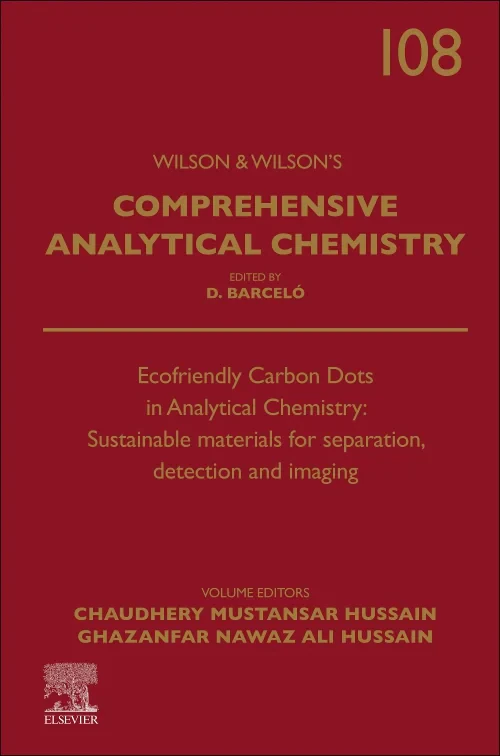 Coperta cărții "Ecofriendly Carbon Dots in Analytical Chemistry: Sustainable Materials for Separation, Detection and Imaging" de autor necunoscut