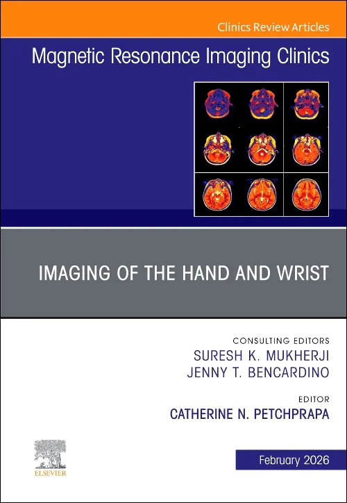 Coperta cărții "Imaging of the Hand and Wrist, An Issue of Magnetic Resonance Imaging Clinics of North America" de autor necunoscut