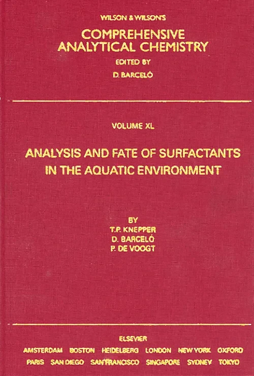 Coperta cărții "Analysis and Fate of Surfactants in the Aquatic Environment" de autor necunoscut