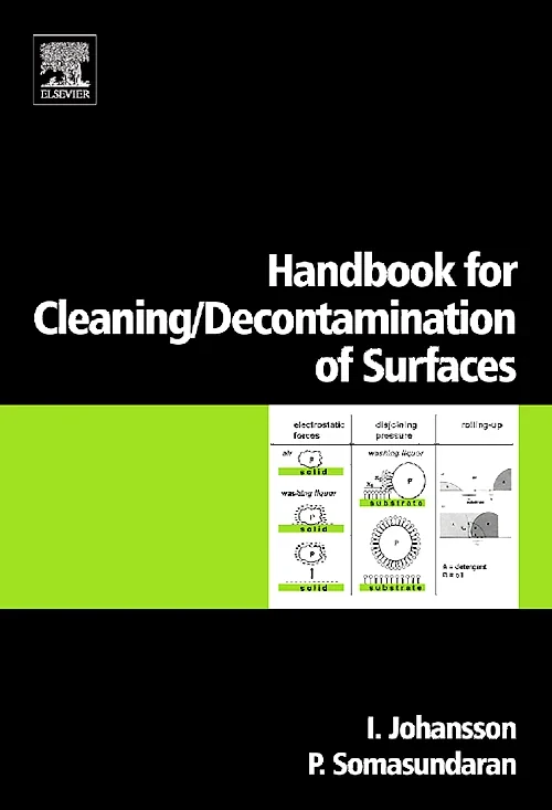 Coperta cărții "Handbook for cleaning/decontamination of surfaces" de autor necunoscut