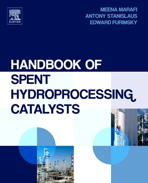 Coperta cărții "Handbook of Spent Hydroprocessing Catalysts" de autor necunoscut