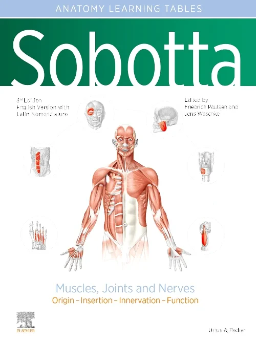 Coperta cărții "Sobotta Learning Tables of Muscles, Joints and Nerves, English/Latin" de autor necunoscut