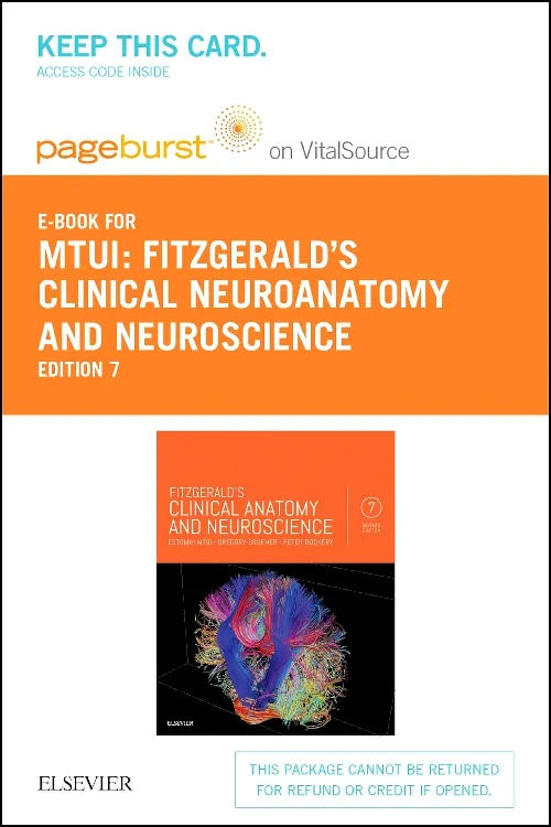 Coperta cărții "Fitzgerald&#039;s Clinical Neuroanatomy and Neuroscience Elsevier eBook on VitalSource (Retail Access Card)" de autor necunoscut