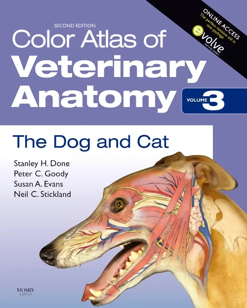 Coperta cărții "Color Atlas of Veterinary Anatomy, Volume 3, The Dog and Cat" de autor necunoscut