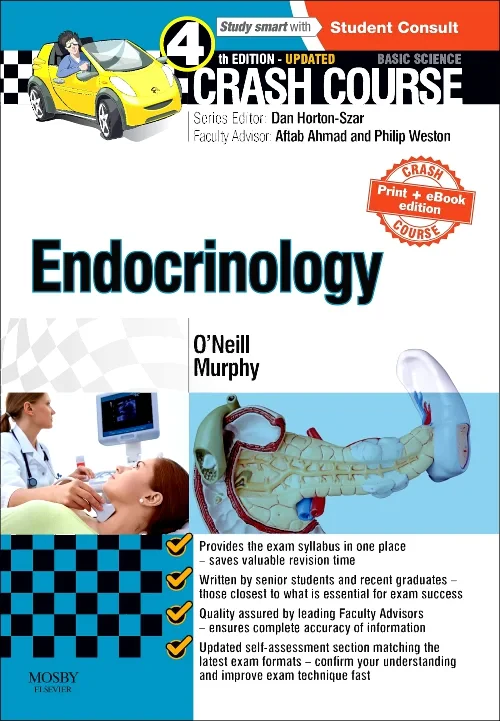 Coperta cărții "Crash Course Endocrinology: Updated Print + E-book Edition" de autor necunoscut
