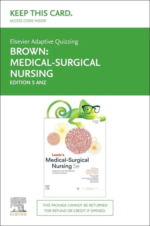 Coperta cărții "Elsevier Adaptive Quizzing for Medical Surgical Nursing Australia and New Zealand 5th edition Access Card" de autor necunoscut