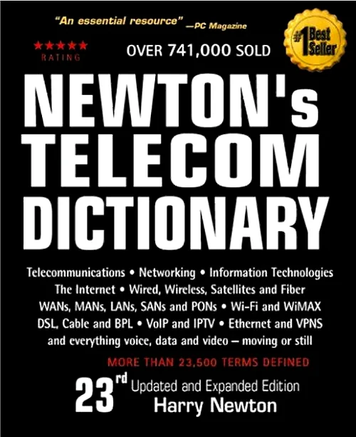 Coperta cărții "Newton&#039;s Telecom Dictionary" de autor necunoscut
