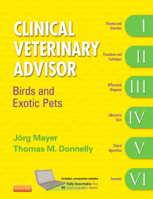 Coperta cărții "Clinical Veterinary Advisor: Birds and Exotic Pets" de autor necunoscut