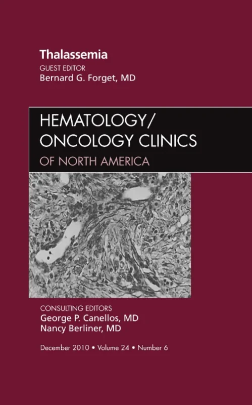 Coperta cărții "Thalassemia, An Issue of Hematology/Oncology Clinics of North America" de autor necunoscut