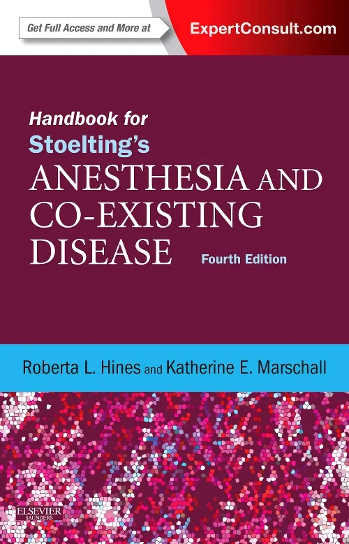 Coperta cărții "Handbook for Stoelting&#039;s Anesthesia and Co-Existing Disease" de autor necunoscut