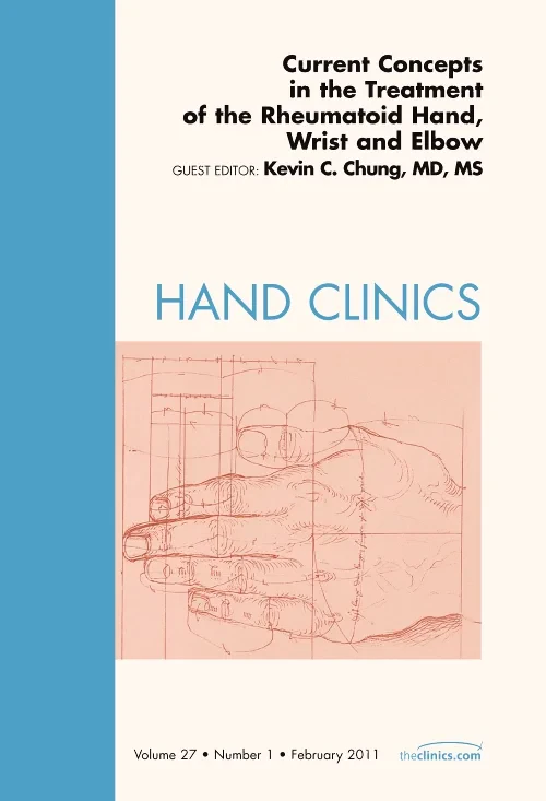 Coperta cărții "Current Concepts in the Treatment of the Rheumatoid Hand, Wrist and Elbow, An Issue of Hand Clinics" de autor necunoscut