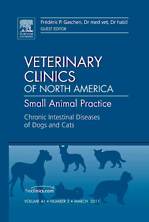 Coperta cărții "Chronic Intestinal Diseases of Dogs and Cats, An Issue of Veterinary Clinics: Small Animal Practice" de autor necunoscut