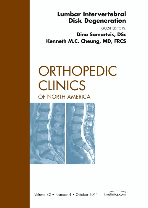 Coperta cărții "Lumbar Intervertebral Disc Degeneration, An Issue of Orthopedic Clinics" de autor necunoscut