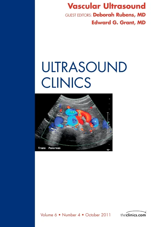 Coperta cărții "Vascular Ultrasound, An Issue of Ultrasound Clinics" de autor necunoscut