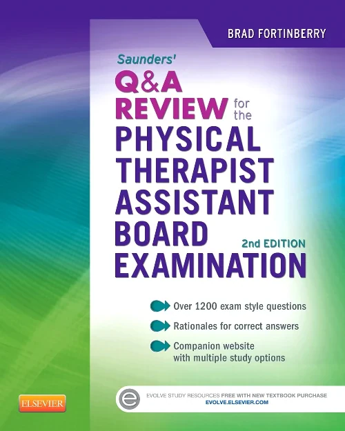Coperta cărții "Saunders Q&amp;A Review for the Physical Therapist Assistant Board Examination" de autor necunoscut
