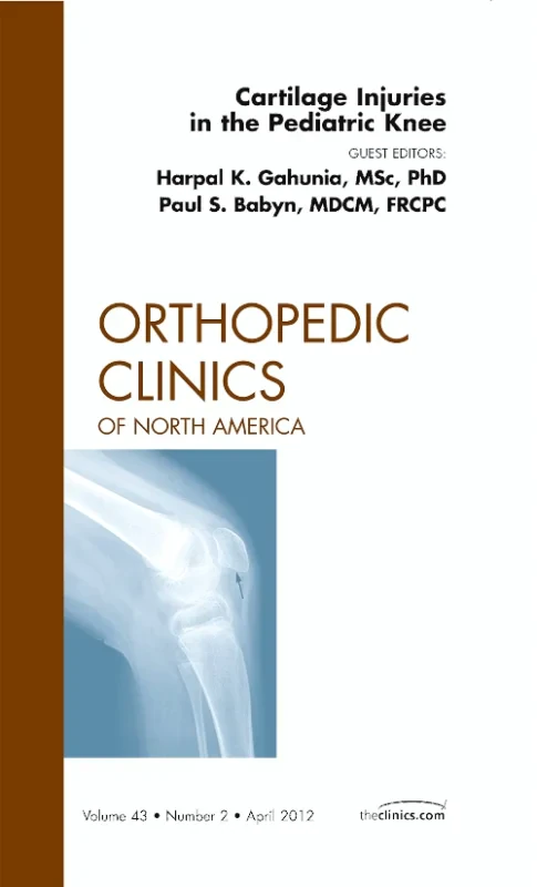 Coperta cărții "Cartilage Injuries in the Pediatric Knee, An Issue of Orthopedic Clinics" de autor necunoscut