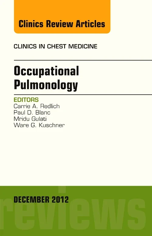 Coperta cărții "Occupational Pulmonology, An Issue of Clinics in Chest Medicine" de autor necunoscut