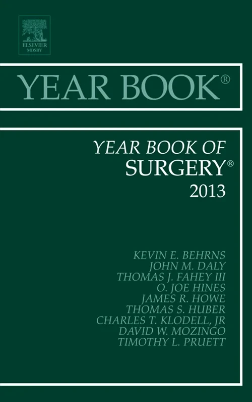 Coperta cărții "Year Book of Surgery 2013" de autor necunoscut