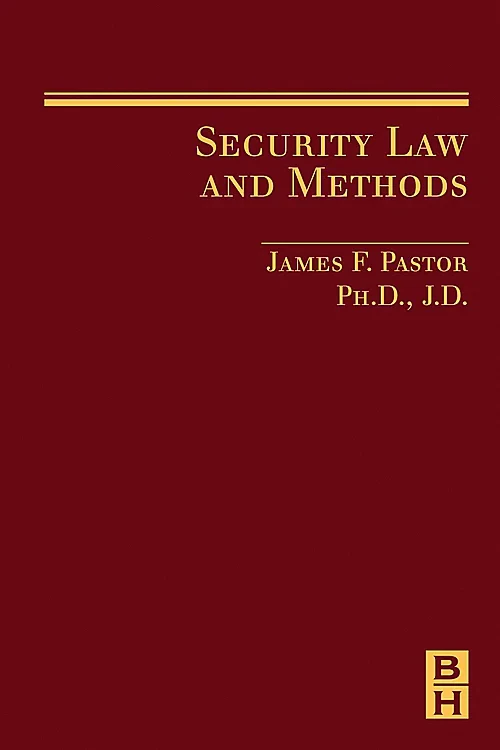 Coperta cărții "Security Law and Methods" de autor necunoscut