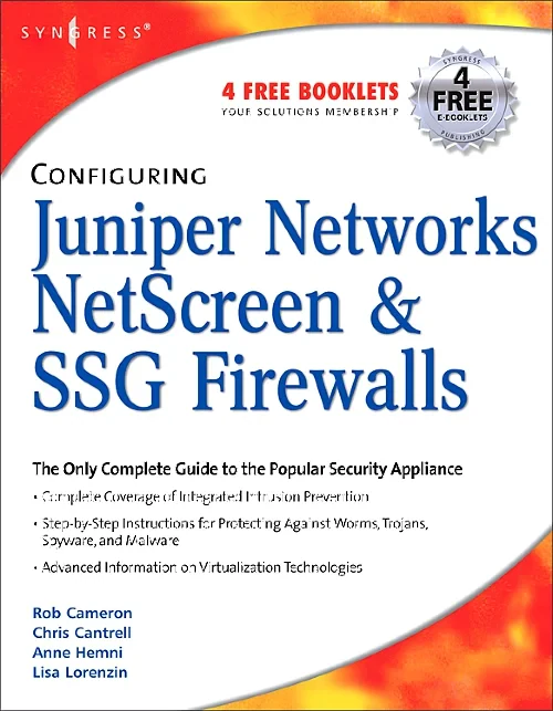 Coperta cărții "Configuring Juniper Networks NetScreen and SSG Firewalls" de autor necunoscut