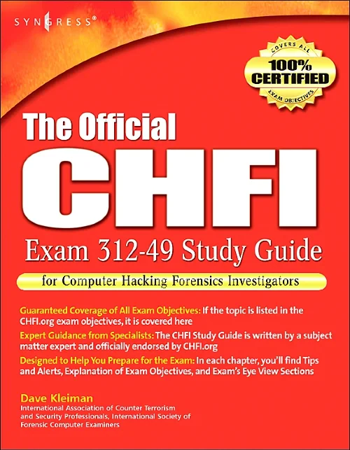 Coperta cărții "The Official CHFI Study Guide (Exam 312-49)" de autor necunoscut
