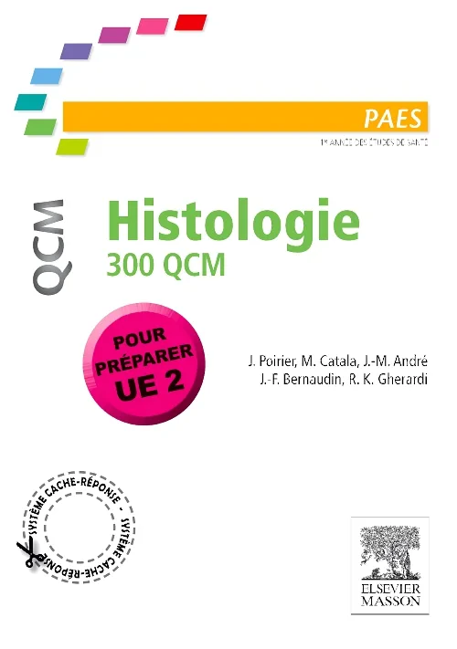 Coperta cărții "Histologie 300 QCM" de autor necunoscut
