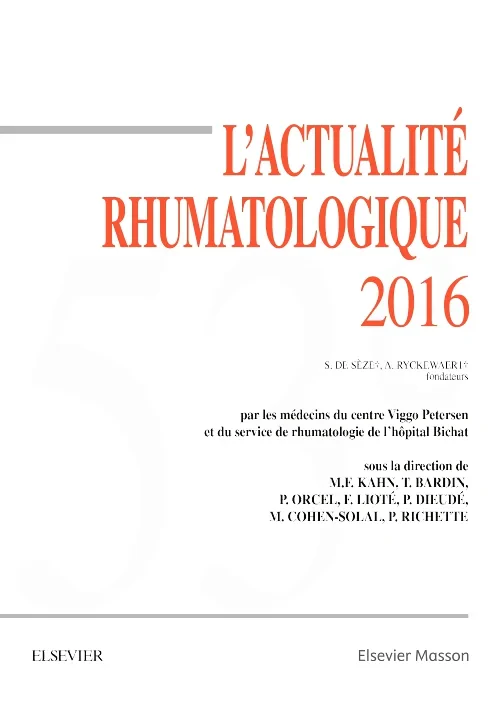 Coperta cărții "L&#039;actualité rhumatologique 2016" de autor necunoscut