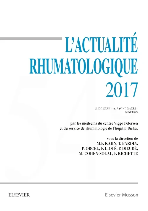 Coperta cărții "L&#039;actualité rhumatologique 2017" de autor necunoscut
