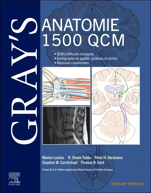 Coperta cărții "Gray&#039;s Anatomie - 1 500 QCM" de autor necunoscut