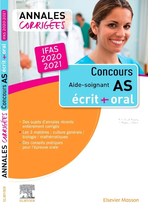 Coperta cărții "Concours Aide-soignant - Annales corrigées - IFAS 2020/2021" de autor necunoscut