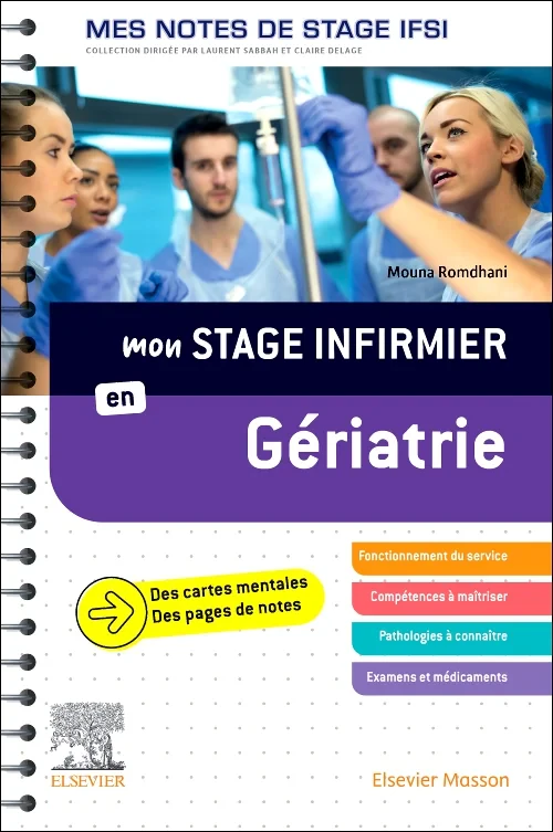 Coperta cărții "Mon stage infirmier en Gériatrie. Mes notes de stage IFSI" de autor necunoscut