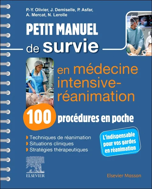 Coperta cărții "Petit manuel de survie en médecine intensive-réanimation : 100 procédures en poche" de autor necunoscut