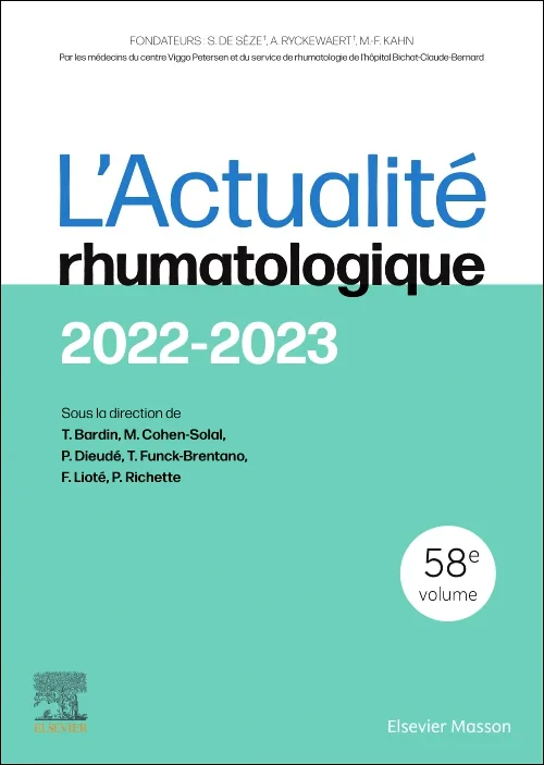 Coperta cărții "L&#039;actualité rhumatologique 2022-2023" de autor necunoscut