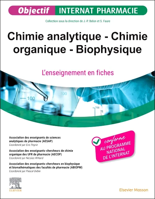 Coperta cărții "Chimie analytique - Chimie organique - Biophysique" de autor necunoscut