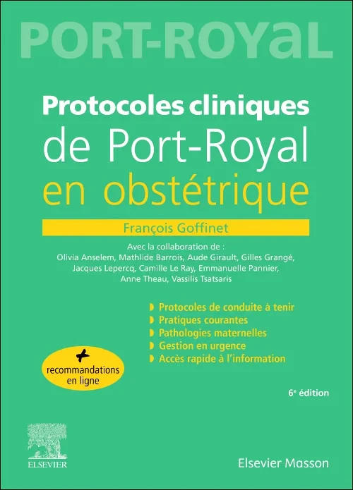 Coperta cărții "Protocoles cliniques de Port-royal en obstétrique" de autor necunoscut